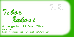 tibor rakosi business card